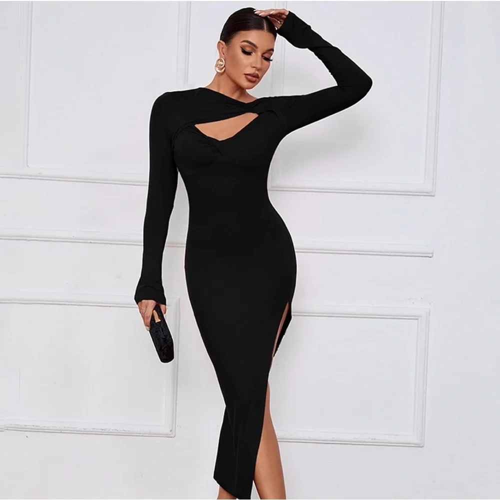 By Claude Black Cutout Maxi Dress – Large - Picture 5 of 6